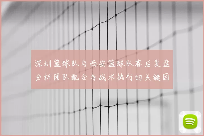 深圳篮球队与西安篮球队赛后复盘分析团队配合与战术执行的关键因素