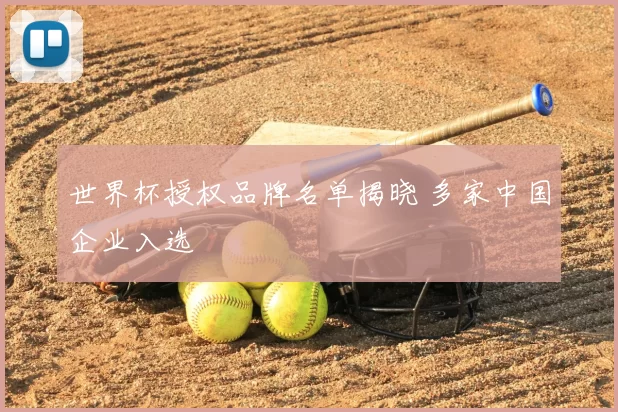 世界杯授权品牌名单揭晓 多家中国企业入选